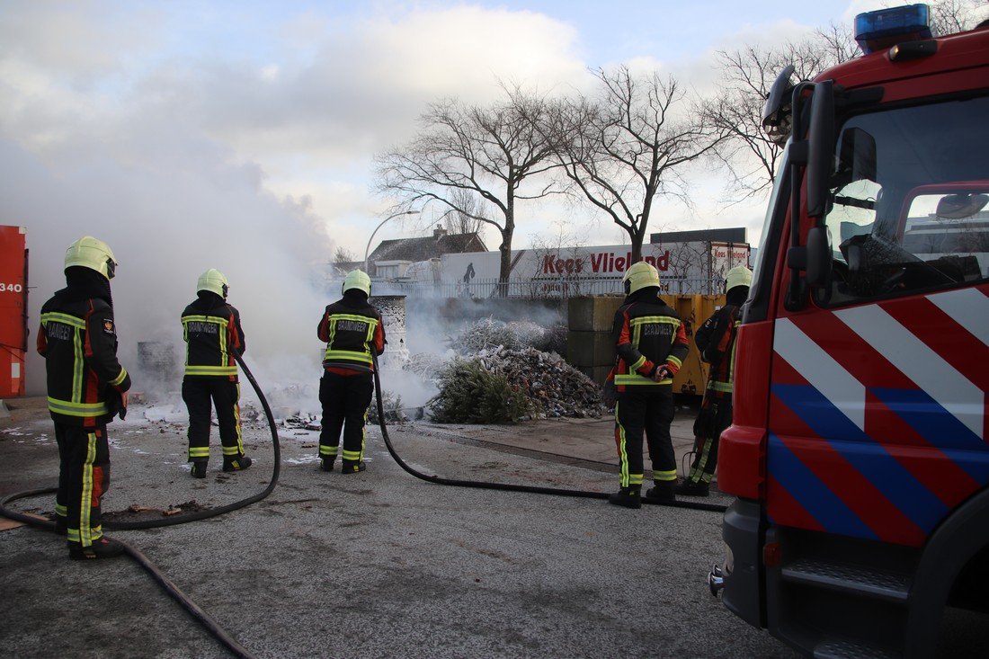 Brand op gemeentewerf Katwijk